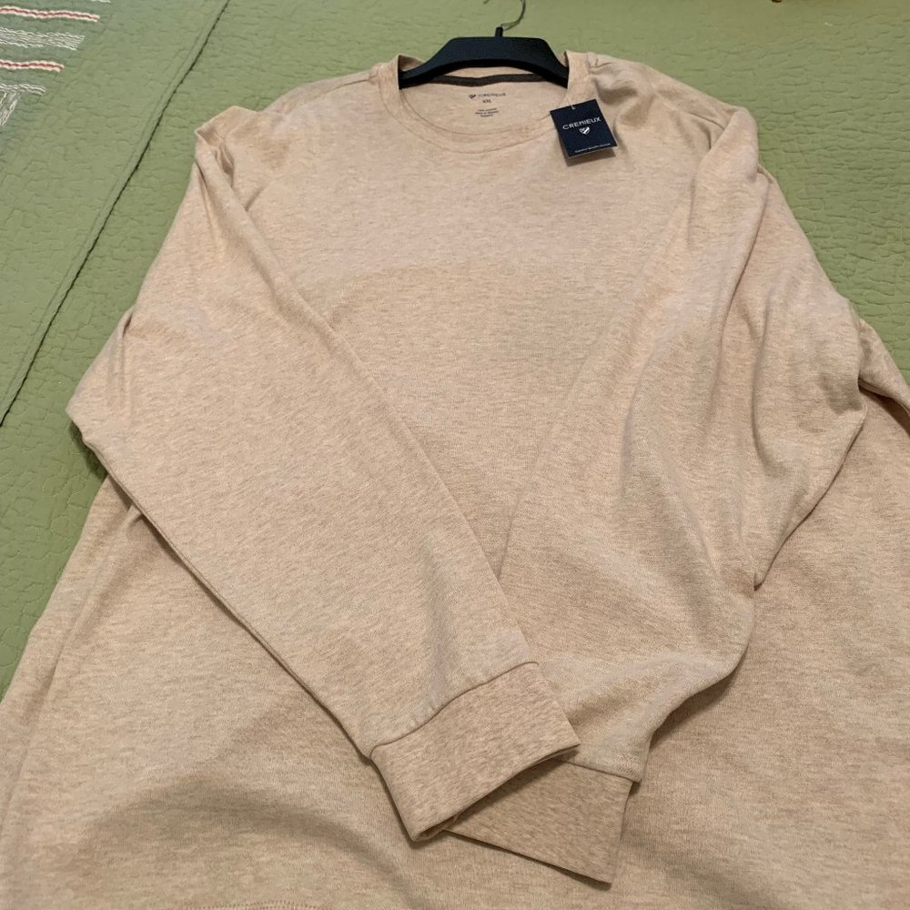 Men's Cremieux crew neck, long-sleeved, knit pullover shirt